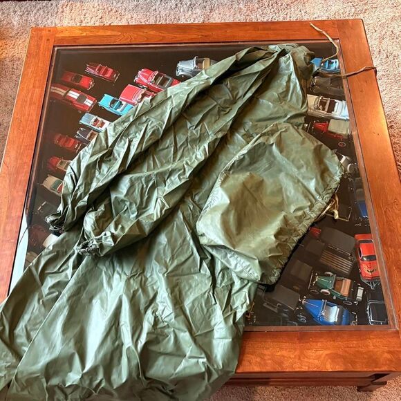 Von Lengerke & Antoine Rain Poncho Vintage Army Military 1940s 1960s WW2 Capone - Picture 6 of 7
